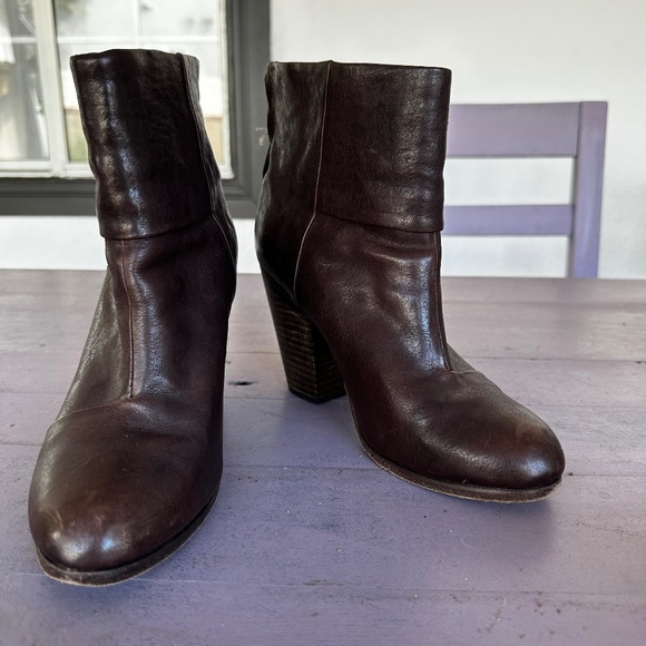 Rag and Bone Classic Newbery Brown Ankle Booties Size 37 - Picture 2 of 7